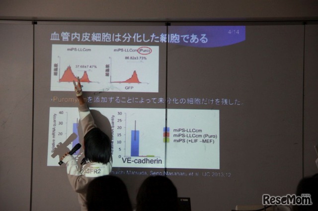 高校生の研究授業、発表の様子