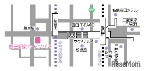 豊田駅前キャンパス　地図
