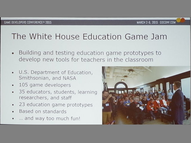 【GDC 2015】ホワイトハウスが教育をテーマにゲームジャムを開催、その概要とは?