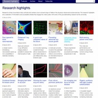「Research Highlights」コーナー