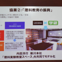 内田洋行と学研ホールディングスの協業のひとつに「理科教育の振興」が掲げられている