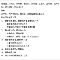 「学生のための労働条件セミナー2015」開催概要