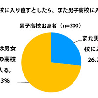 もし高校に入り直すとしたら、また男子高校に入りますか