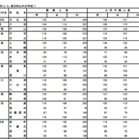 学校別の入学者選抜最終入学手続状況（一部）