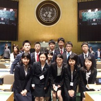 高校模擬国連国際大会に派遣された日本代表団メンバー　(c) グローバル・クラスルーム日本委員会