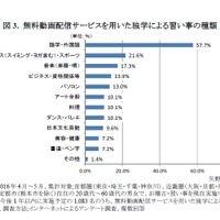 無料動画配信サービスを用いた独学による習い事の種類