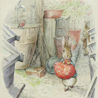 ビアトリクス・ポター　《『ベンジャミン バニーのおはなし』の挿絵のための水彩画》英国ナショナル・トラスト所蔵
