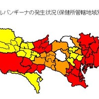 東京都の保健所管轄地域別ヘルパンギーナ発生状況（2016年第28週）