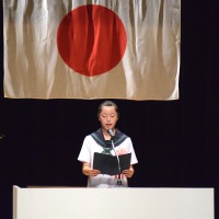 全日本中学生水の作文コンクールで最優秀賞を受賞した、前田野乃葉さん