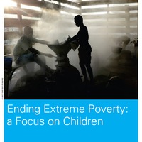 「極度の貧困を撲滅する：子ども中心に　（Ending Extreme Poverty：A Focus on Children）」表紙