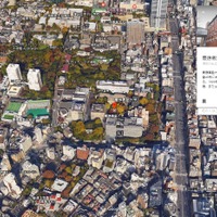Google Earth　慶應義塾大学のようす