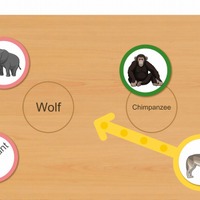 LITALICOの新アプリ「どうぶつまるカード」の例　パズルゲームを通し、同じ動物の意味・音・形の関係性を学べる