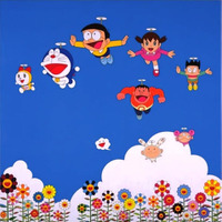 前回「THE ドラえもん展」村上隆さん出展作品 「ぼくと弟とドラえもんとの夏休み」（2002年）