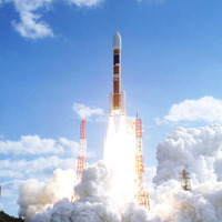 種子島宇宙センターから飛び立つロケット（写真はH-IIAロケット4号機）