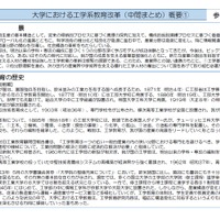 「大学における工学系教育の在り方について（中間まとめ）」（一部）　工学教育の歴史　