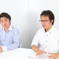 インタビューに応える（向かって右から）金澤浩氏と矢口秀幸氏