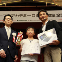 テクニカルコンテスト優勝者の熊谷拓海くん（岐阜県・西可児教室）。予選時からノーミスの高い安定性も評価された。