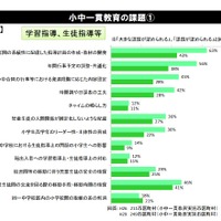 小中一貫教育の課題（学習指導、生徒指導など）