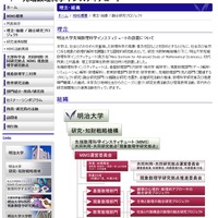 明治大学先端数理科学インスティテュート（MIMS）の理念と組織