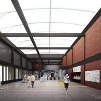 羽沢横浜国大駅のイメージ（コンコース）。2019年度下期に開業する。