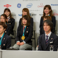 平昌五輪の日本代表選手団帰国時記者会見（2018年2月26日）