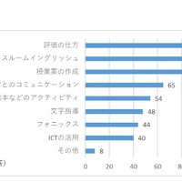 現在の「外国語活動」で先生自身が課題だと感じている点