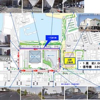 試乗コースは福岡国際会議場隣にあるサンパレスの周囲1kmで、信号は3カ所ある。