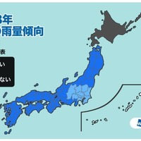 2018年梅雨の雨量傾向