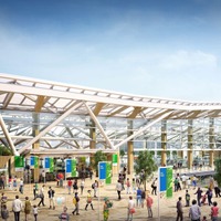 「品川新駅（仮称）」街区側外観イメージ図　※パースは現時点でのイメージであり、実際とは異なる場合がある　（画像はJR東日本提供）