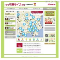 「ドコモ花粉ライブ」PCサイト