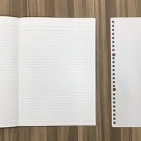 ノートは見開き2ページのスペースで書きます。ルーズリーフはバインダーから外すと、1ページのスペースで書けます。