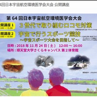 順天堂大学・第64回日本宇宙航空環境医学会大会共催 公開講座