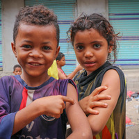 予防接種を受けたイエメンの子どもたち（ｃ）UNICEF_UN0284429_Fadhel