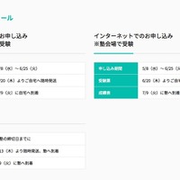 「中学受験スタート模試」申込スケジュール