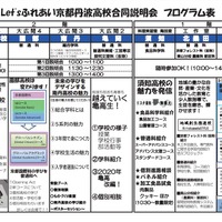 Let'sふれあい京都丹波高校合同説明会 プログラム表