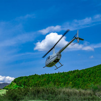 ヘリコプター直行便サービス（イメージ）