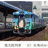 京都鉄博へやってくる「鬼太郎」イメージのキハ40 2115。2018年3月にリニューアルされる前は「ねずみ男」をイメージした車両だった。