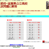 京都新聞、滋賀県の公立高校入試問題と解答