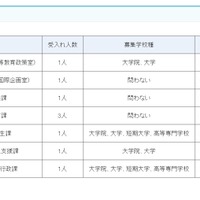 夏期文部科学省インターンシップ受入部署の詳細（高等教育局）