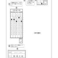 解答用紙の正しいマーク・記入例