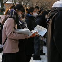 大学入学共通テストの北海道大学試験場のようす