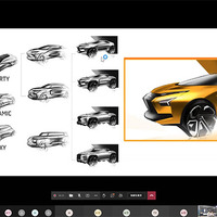 三菱自動車現役デザイナーによる、コンセプト立案からスケッチ展開のオンライン講義