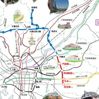 延伸後の路線。大阪モノレールは本線と彩都線の2路線のみだが、放射状に延びる他路線と接続することで、代替ルート確保が容易になることが期待されている。