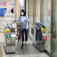 西武多摩川線サイクルトレイン（武蔵堺駅デモ）