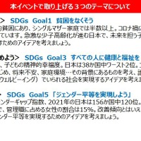 イベントで取り上げる3つのテーマ