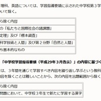 2022年度沖縄県立高等学校入学者選抜における学力検査の出題範囲について