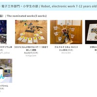 ロボット・電子工作部門小学生の部ノミネート作品
