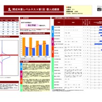 成績帳票　開成本番レベルテスト（見本）