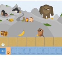 【初級編】 矢印や繰り返しブロックを組み合わせて、サルを動かしてバナナを手に入れる。プログラミングの基礎を学ぶビジュアルプログラミング