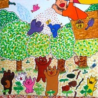 第6回環境絵画コンクール 最優秀賞／タイトル「緑がいっぱいな未来」笠井美歩さん（5年生）